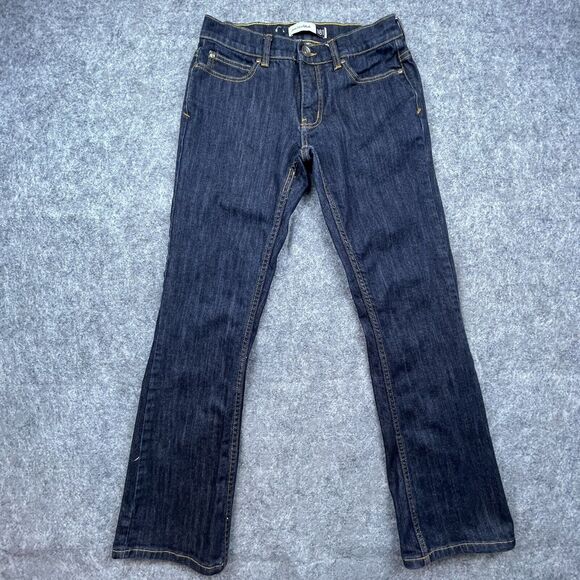 Anchor Blue Jeans Mens 28 Straight Low Rise Slim Contrast Stitching Tate Ochi - Picture 1 of 9